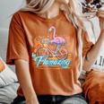 Be Flamazing Flamingo Bicycle Lover Summer Vibes Women's Oversized Comfort T-shirt Yam
