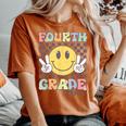 Fourth Grade Vibes Smile Face 4Th Grade Team Back To School Women's Oversized Comfort T-shirt Yam