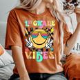 Girls 1St Grade Vibes Smile Face Back To School First Grade Women's Oversized Comfort T-shirt Yam