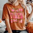 Girls 2Nd Grade Vibes Coquette Bow Back To School Teacher Women's Oversized Comfort T-shirt Yam