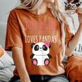 Ragazza Che Ama I Panda Carino Kawaii Pandas T-shirt comoda oversize da donna Yam