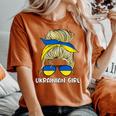 Ragazza Ucraina Ragazze Ucraineiaggio Donne Bandiera Ucraina T-shirt comoda oversize da donna Yam