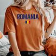 Romania Bandiera Uomini Donne Bambini Romania T-shirt comoda oversize da donna Yam