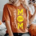 Senior Mom 2025 Softball Mommy Class Of 2025 Graduation Women's Oversized Comfort T-shirt Yam