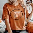 Wake Up Act Silly Cat Wake Up Act Silly Cat Bambini Donne Uomini T-shirt comoda oversize da donna Yam