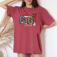 Gigi Claus Christmas Pajama Santa Claus Family Matching Women's Oversized Comfort T-shirt Chalky Mint