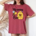 Mommy To Be New Mom Bee Baby Shower Baby Announcement Women's Oversized Comfort T-shirt Chalky Mint