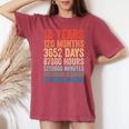 Bambino 10 ° Compleanno 10 Anniintage Retrò Ragazzi Ragazze T-shirt comoda oversize da donna Crimson
