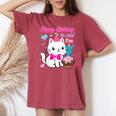 Bambino 7° Compleanno Ragazza Gattino Tema Gatto Buon Compleanno A Me T-shirt comoda oversize da donna Crimson