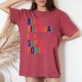 Being Bilingual Is A Super Power Teacher Women's Oversized Comfort T-shirt Crimson