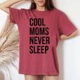 Donna Cool Moms Never Sleep I'm Not A Regular Mommama Tired T-shirt comoda oversize da donna Crimson