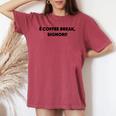 È Coffee Break Signori T-shirt comoda oversize da donna Crimson