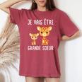 Enfant Jeais Être Grande Soeur Filles Drôle Girafe T-shirt oversize confortable pour femme Crimson