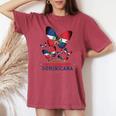 Farfalla Repubblica Dominicana Per Donne E Bandiera Dominicana T-shirt comoda oversize da donna Crimson