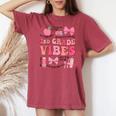Girls 2Nd Grade Vibes Coquette Bow Back To School Teacher Women's Oversized Comfort T-shirt Crimson