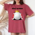 Golf Queen Da Giocatore Di Golf Da Donna Golf Per Ragazze T-shirt comoda oversize da donna Crimson