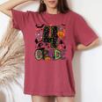 Halloween Spooky 4Th Grade Halloween Team Student Teacher Women's Oversized Comfort T-shirt Crimson