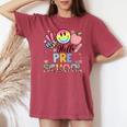 Hello Pre-School Boy Girl Teacher Back To School Pre School Women's Oversized Comfort T-shirt Crimson
