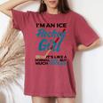 I'm An Ice Hockey Girl Ragazza Di Hockey Su Ghiaccio T-shirt comoda oversize da donna Crimson