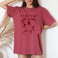 It's Okay It's Not My Blood Scary Halloween Bloody Women Women's Oversized Comfort T-shirt Crimson