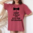 Keep Calm Che Mi Sposo Divertenti Regalo Futuro Groom Sposa T-shirt comoda oversize da donna Crimson