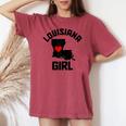 Louisiana New Orleans Heart State Map Pride Girl T-shirt comoda oversize da donna Crimson