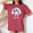 Lucie Cadeau Prénom Personnalisé Fille Licorne T-shirt oversize confortable pour femme Crimson