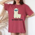 No Prob-Lama Alpaca No Prob-Lama Prob Llama T-shirt comoda oversize da donna Crimson