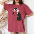 Penguin Lover Bambini Ragazza Donna Uomo T-shirt comoda oversize da donna Crimson