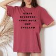 Ragazze Invented Punk Rock Not England T-shirt comoda oversize da donna Crimson