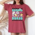 Retro School Nurse Back To School Elementary Nurse Life Women's Oversized Comfort T-shirt Crimson