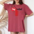 Uomo Divertente Papà Sarcastico Alta Moda Memesuper Dad Joke Sarcasmo T-shirt comoda oversize da donna Crimson