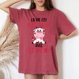 Vache Humour Fille Enfantie Avecaches T-shirt oversize confortable pour femme Crimson