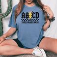 3Rd Grade Rock And Roll Letters Abcd Alphabet Back To School Women's Oversized Comfort T-shirt Blue Jean