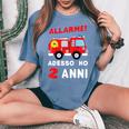 Bambino Camicia Camion Dei Pompieri 2 Compleanno Ragazzi Ragazze T-shirt comoda oversize da donna Blue Jean