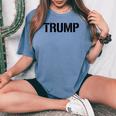 Estilo Militar De Plantilla Donald Trump 2024 Camiseta extragrande cómoda para mujer Blue Jean
