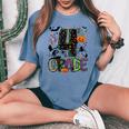 Halloween Spooky 4Th Grade Halloween Team Student Teacher Women's Oversized Comfort T-shirt Blue Jean