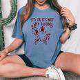 It's Okay It's Not My Blood Scary Halloween Bloody Women Women's Oversized Comfort T-shirt Blue Jean
