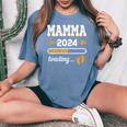 Mamma 2024 Loading Regalo Divertente Per La Madre In Attesa T-shirt comoda oversize da donna Blue Jean