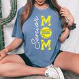 Senior Mom 2025 Softball Mommy Class Of 2025 Graduation Women's Oversized Comfort T-shirt Blue Jean