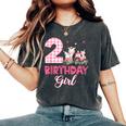 2 ° Compleannoestito Ragazza Due Anni Fattoria Mucca Maiale Trattore T-shirt comoda oversize da donna Pepper
