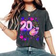 20° Compleanno Ragazza Di 20 Anni Pittura Numero 20 T-shirt comoda oversize da donna Pepper