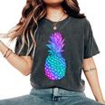 Arcobaleno Ananas Edm Rave Festival Rave Wear Party Techno T-shirt comoda oversize da donna Pepper