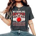 My Bowling Excuses Divertente Bowling Con Scrittaintage T-shirt comoda oversize da donna Pepper