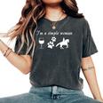 Cavalli & Equitazione Donne Cavallo Caneino T-shirt comoda oversize da donna Pepper