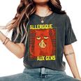 Chat Humour Fille Enfant Allergique Aux Gens T-shirt oversize confortable pour femme Pepper