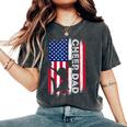 Cheer Dad Vintage American Flag Father Cheerleader Girl Women's Oversized Comfort T-Shirt Pepper