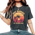 Coppia 30 ° Anniversario Di Matrimonio Appena Sposata 30 Anni Fa T-shirt comoda oversize da donna Pepper