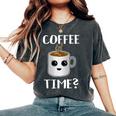 Cute Coffee Time Joke Great Brew Enthusiast Cafe Barista T-shirt comoda oversize da donna Pepper