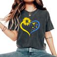 Donna Amore Cuore Ucraina Girasole Ucraina Farfalla T-shirt comoda oversize da donna Pepper